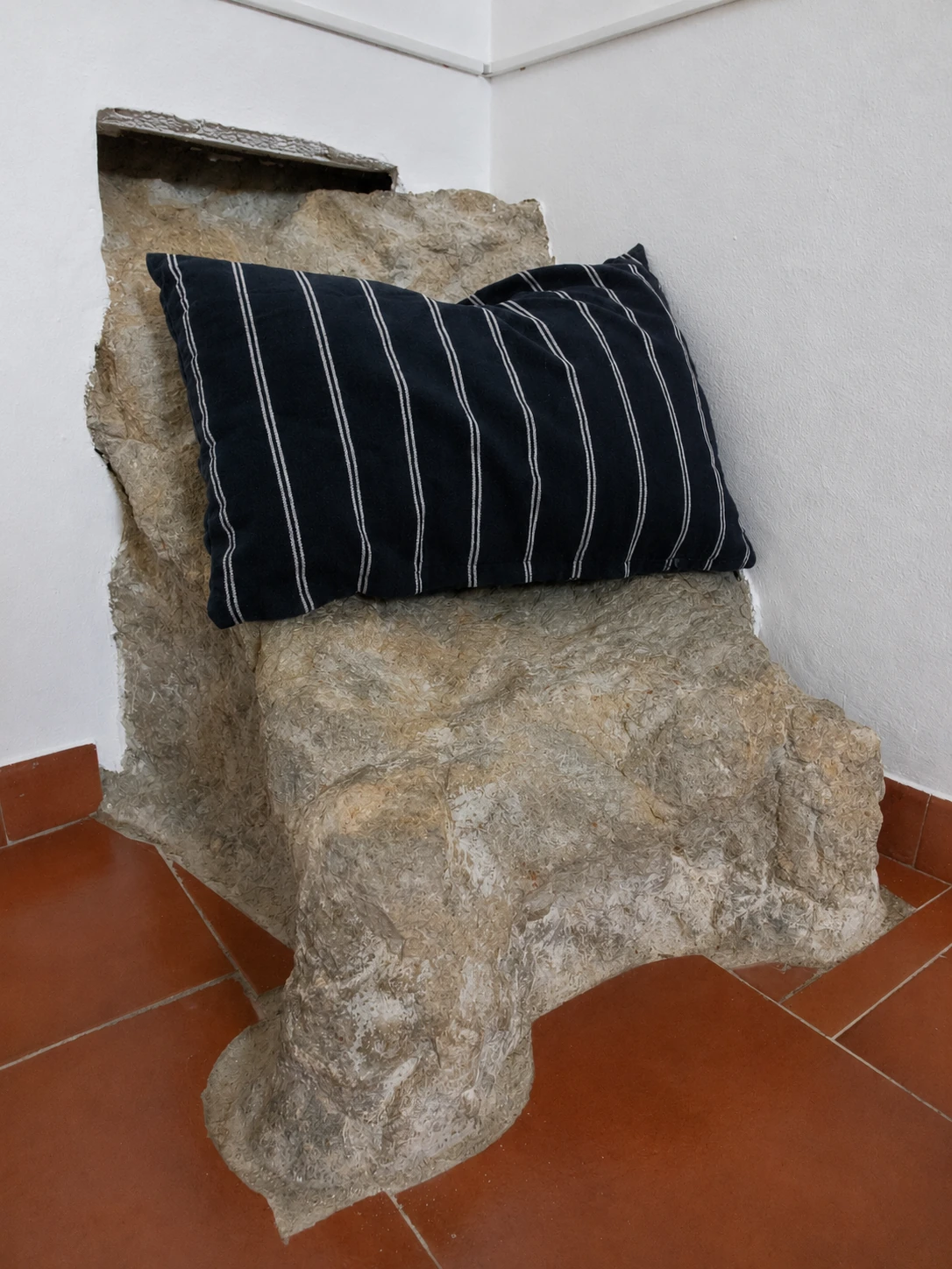 Seduta in roccia del soggiorno con cuscino scuro